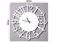 Klok Numbers, Wit, Zwart, 50X1,5X50 Cm, Epikasa