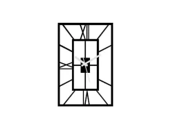 Klok Rechthoekige, Zwart, 33X1,5X50 Cm, Epikasa
