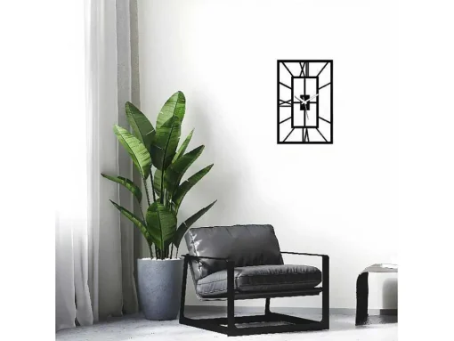 Klok Rechthoekige, Zwart, 33X1,5X50 Cm, Epikasa