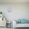 Klok Vintage 6, Wit, Zwart, 50X1,5X50 Cm, Epikasa