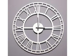 Klok Vintage 7, Wit, Zwart, 50X1,5X50 Cm, Epikasa