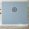 Klok Vintage 1, Zwart, Zilver, 50X0,16X50 Cm, Epikasa