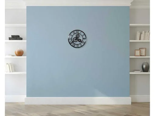 Klok Vintage, Zwart, Zilver, 50X0,16X50 Cm, Epikasa