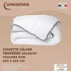 Knuffel Dekbed Silk Touch 200 X 200 Cm - 250 G/M - Wit Met Grijze Bies - Biesya