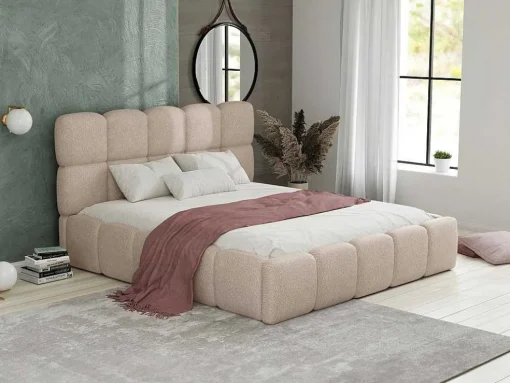 Kofferbed - 180 X 200 Cm - Teddy-Stof - Beige - Damado - Van Pascal Morabito