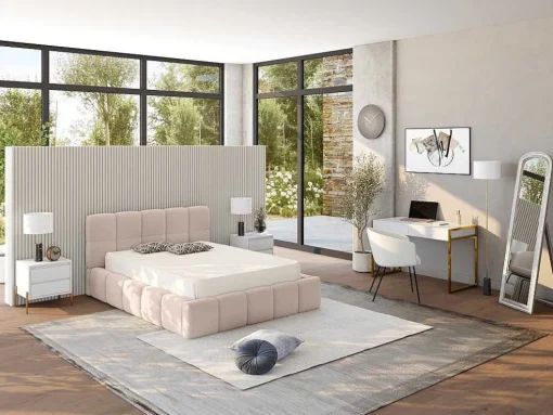 Kofferbed - 180 X 200 Cm - Teddy-Stof - Beige - Damado - Van Pascal Morabito