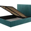 Kofferbed En Hoofdbord Met Verticale Stiksels - 180 X 200 Cm - Fluweel - Taupe - Larali - Van Pascal Morabito