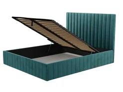 Kofferbed En Hoofdbord Met Verticale Stiksels - 180 X 200 Cm - Fluweel - Taupe - Larali - Van Pascal Morabito