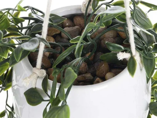 Kunsthangplant Met Pot Van Keramiek - H70 X L20 Cm - Groen - Bahiana