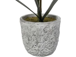 Kunstorchidee Met Pot Van Cement - H60 - Wit - Flora