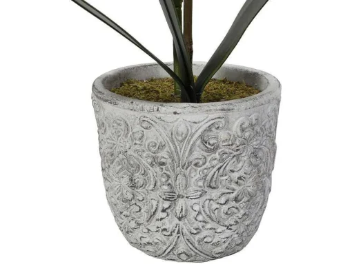 Kunstorchidee Met Pot Van Cement - H60 - Wit - Flora