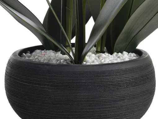 Kunstorchidee Met Pot Van Cement - H65 X B54 Cm - Wit - Tara