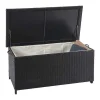 Kussenbox Van Polyrattan Mcw-D88 Iii, Premium Zwart, 51X100X50Cm 170L