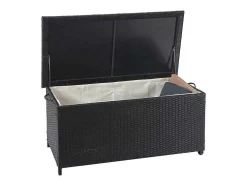Kussenbox Van Polyrattan Mcw-D88 Iii, Premium Zwart, 51X100X50Cm 170L