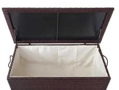 Kussenbox Van Polyrattan Mcw-D88 Iii, Premium Bruin, 51X115X59Cm 250L