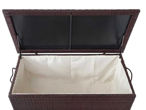 Kussenbox Van Polyrattan Mcw-D88 Iii, Premium Bruin, 51X115X59Cm 250L