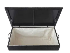 Kussenbox Van Polyrattan Mcw-D88 Iii, Premium Zwart, 63X135X52Cm 320L