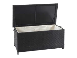Kussenbox Van Polyrattan Mcw-D88 Iii, Premium Zwart, 51X100X50Cm 170L