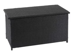 Kussenbox Van Polyrattan Mcw-D88 Iii, Basic Zwart, 63X135X52Cm 320L