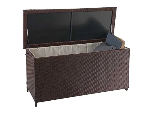 Kussenbox Van Polyrattan Mcw-D88 Iii, Premium Bruin, 63X135X52Cm 320L