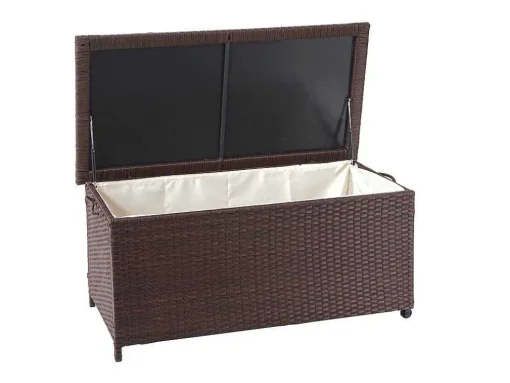 Kussenbox Van Polyrattan Mcw-D88 Iii, Premium Bruin, 51X115X59Cm 250L