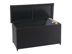 Kussenbox Van Polyrattan Mcw-D88 Iii, Basic Zwart, 63X135X52Cm 320L