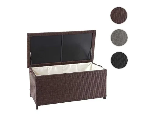 Kussenbox Van Polyrattan Mcw-D88 Iii, Premium Bruin, 51X115X59Cm 250L
