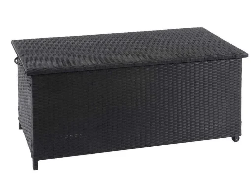 Kussenbox Van Polyrattan Mcw-D88 Iii, Premium Zwart, 51X115X59Cm 250L