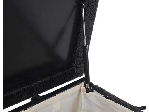 Kussenbox Van Polyrattan Mcw-D88 Iii, Premium Zwart, 51X100X50Cm 170L