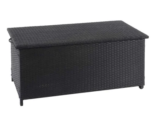 Kussenbox Van Polyrattan Mcw-D88 Iii, Premium Zwart, 51X100X50Cm 170L