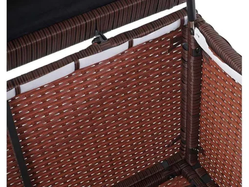 Kussenbox Van Polyrattan Mcw-D88 Iii, Premium Bruin, 51X115X59Cm 250L