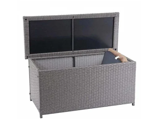 Kussenbox Van Polyrattan Mcw-D88 Iii, Basic Grijs, 63X135X52Cm 320L