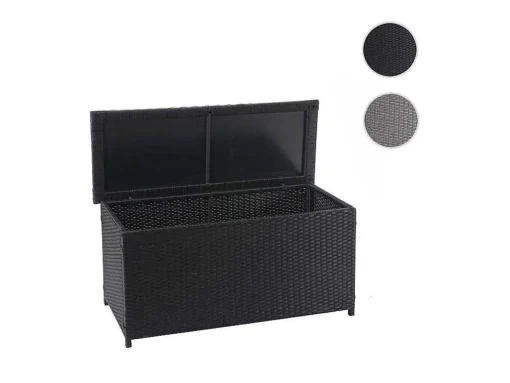 Kussenbox Van Polyrattan Mcw-D88 Iii, Basic Zwart, 63X135X52Cm 320L