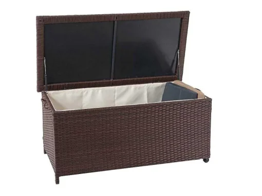 Kussenbox Van Polyrattan Mcw-D88 Iii, Premium Bruin, 51X115X59Cm 250L