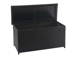 Kussenbox Van Polyrattan Mcw-D88 Iii, Basic Zwart, 63X135X52Cm 320L