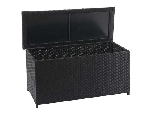 Kussenbox Van Polyrattan Mcw-D88 Iii, Basic Zwart, 63X135X52Cm 320L