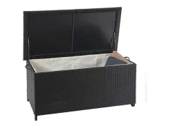 Kussenbox Van Polyrattan Mcw-D88 Iii, Premium Zwart, 51X115X59Cm 250L