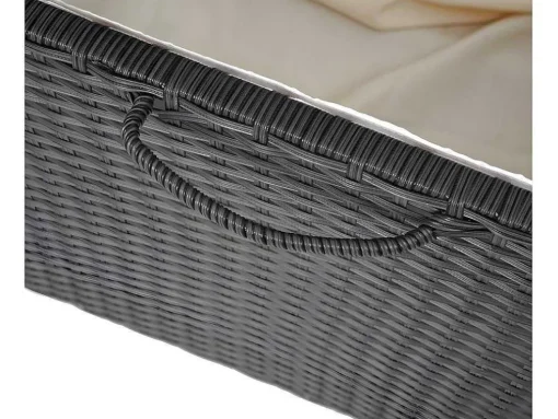 Kussenbox Van Polyrattan Mcw-D88 Iii, Premium Zwart, 63X135X52Cm 320L
