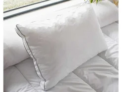 Kussengevoelig Hoofdkussen In Perkaal Katoen - 91 Draden/Cm - 50 X 70 Cm - 700 Gr - Wit - Auxence