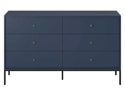 Ladekast Bogdan - 6 Laden - Blauw