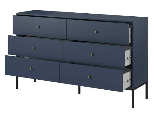 Ladekast Bogdan - 6 Laden - Blauw