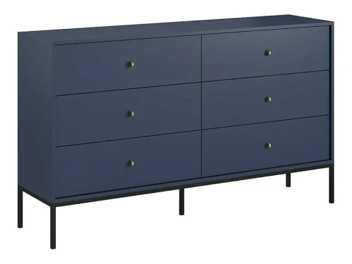 Ladekast Bogdan - 6 Laden - Blauw