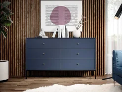 Ladekast Bogdan - 6 Laden - Blauw