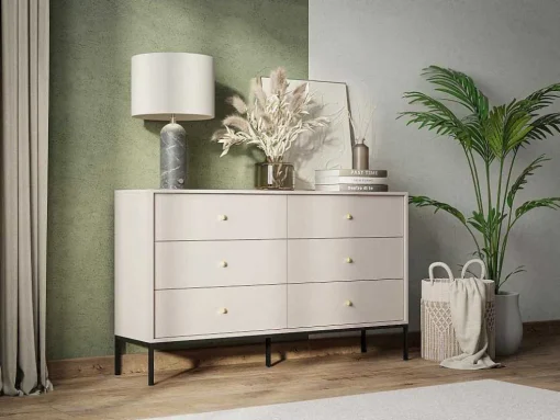 Ladekast Met 6 Laden - Beige - Bogdan