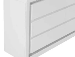 Ladekast Met 6 Lades - Met Ledverlichting - Mdf - Wit Gelakt - Flarancia