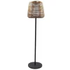 Led Buiten Staande Lamp Van Metaal - H. 150 Cm - Zwart En Natuurlijk - Carbini