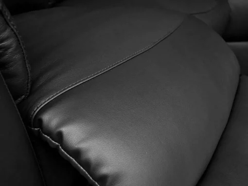 Leren Relaxhoekbank Evasion - Zwart