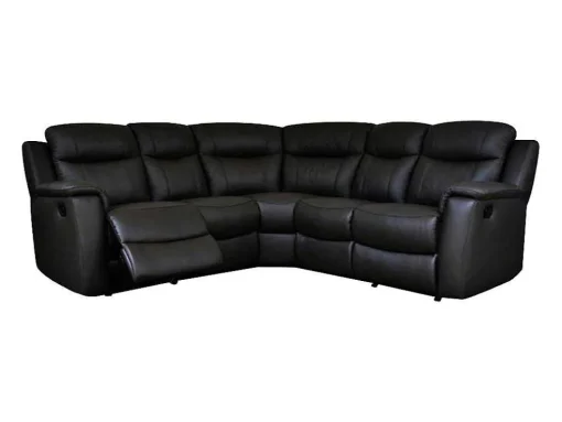Leren Relaxhoekbank Evasion - Zwart