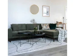 Lido Bank Bank Met Chaise Longue Rechts Gericht 4 Kussens Groen.
