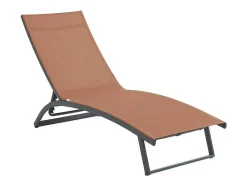 Ligstoel Met Verschillende Standen Van Aluminium En Textileen - Terracotta - Saranda Van Mylia